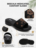 Beewalk Ultra-Comfort Medicated Slippers with Detailed Embroider✨